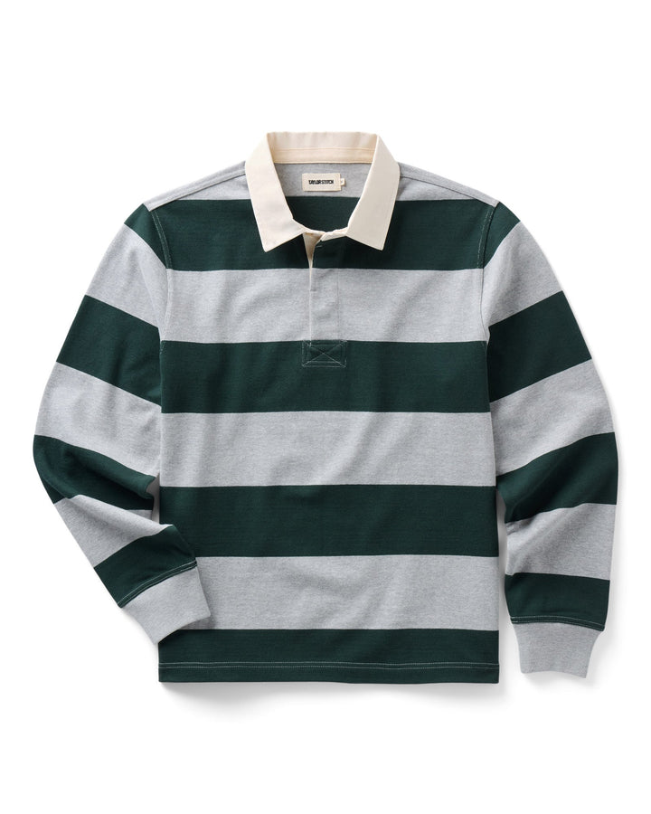 Taylor Stitch - The Rugby Shirt in Dark Forest Stripe
