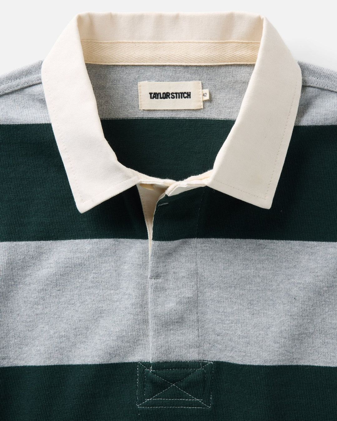 Taylor Stitch - The Rugby Shirt in Dark Forest Stripe