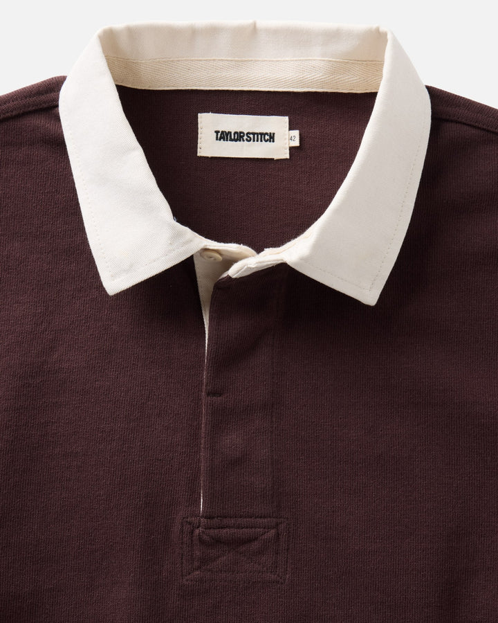 Taylor Stitch - The Rugby Shirt in Burgundy