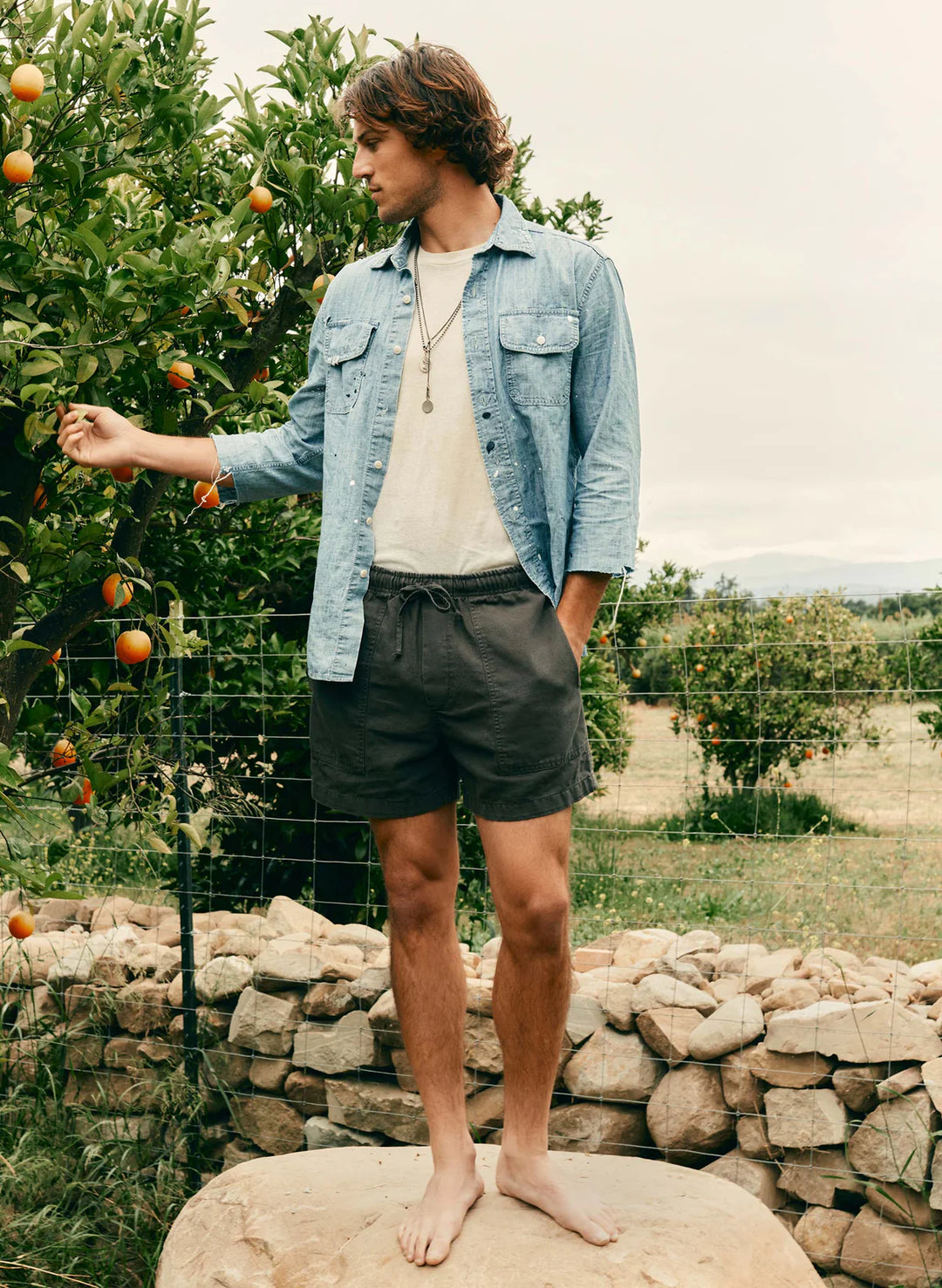 Imogene + Willie Canvas Lounge Short - Faded Black