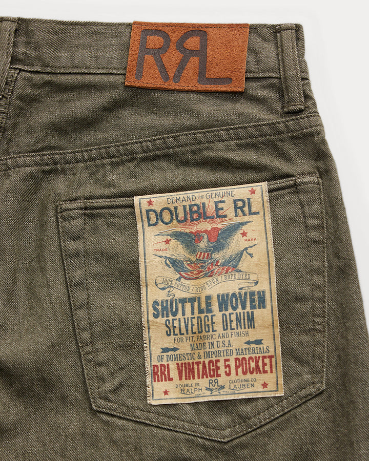 RRL Vintage 5-Pocket - Olive Selvedge Jean