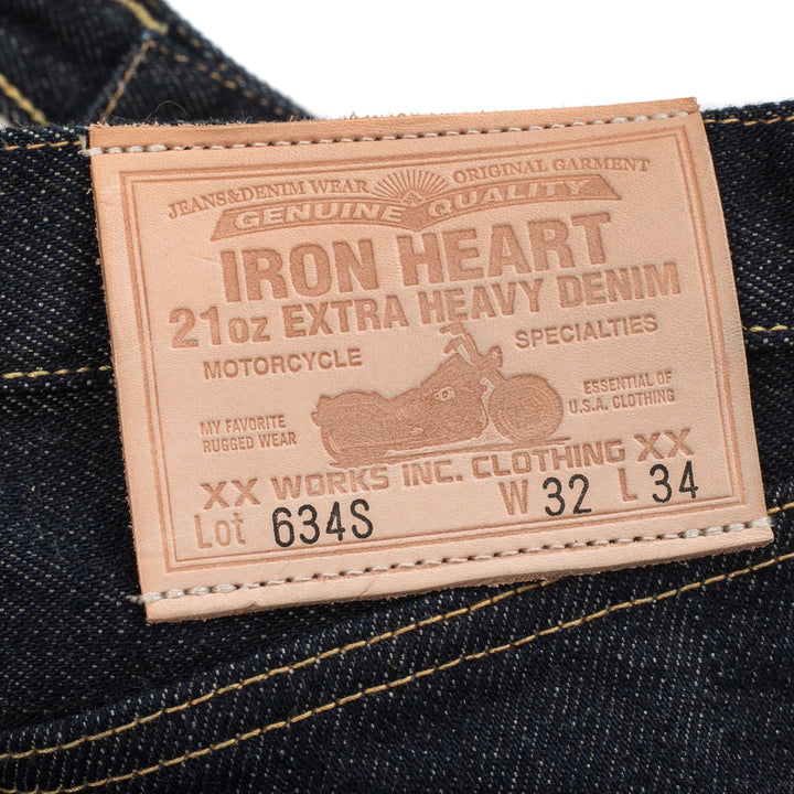 Iron Heart 634S 21oz Selvedge Denim Straight Cut Jeans - Indigo